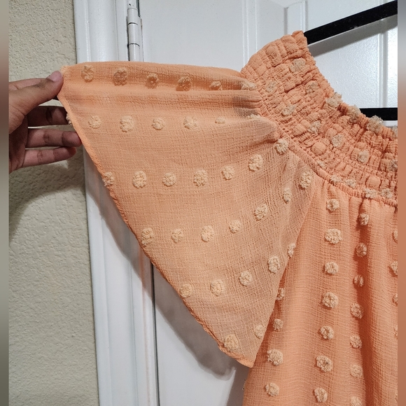 Orange off the shoulder top - Picture 3 of 4